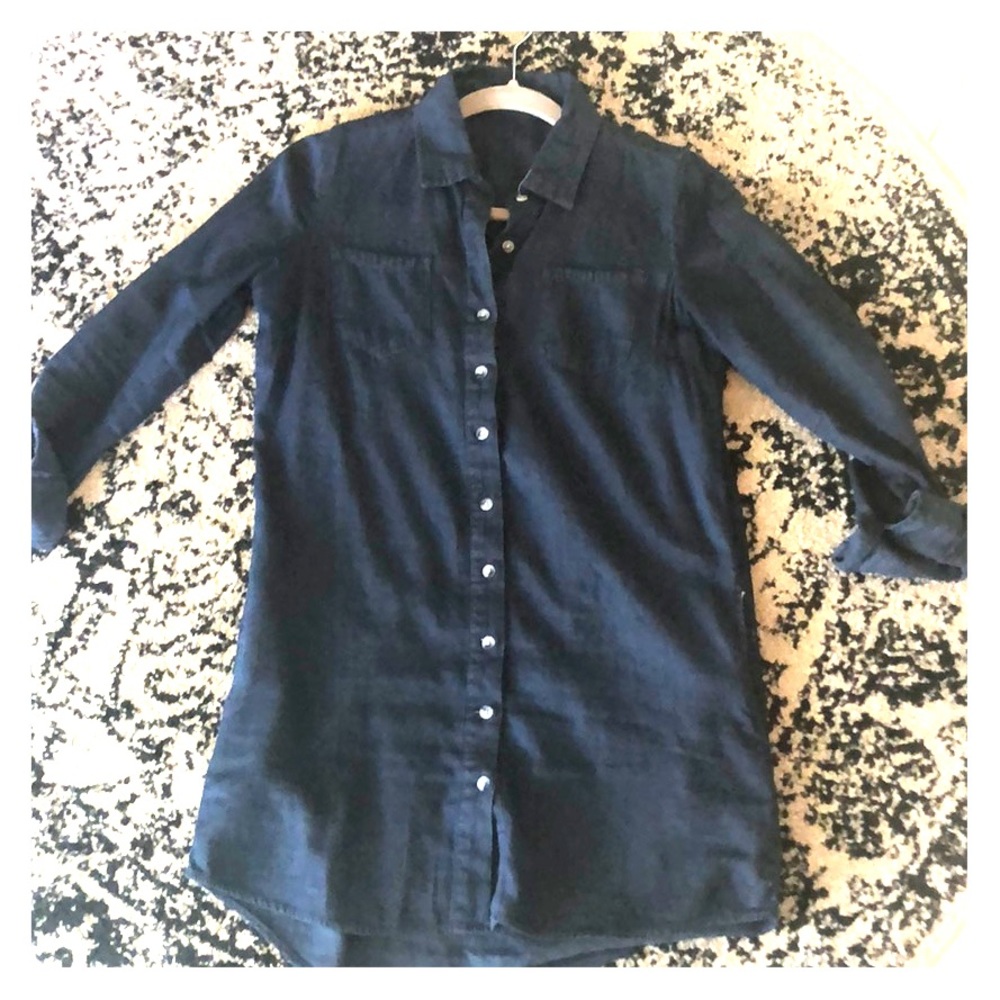 American Bazi Soft Denim Shirt Dress